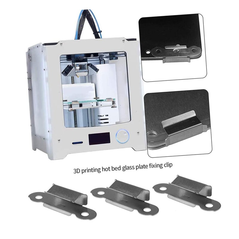 4Pcs Heavy Duty Stainless Steel 3D Printer Glass Bed Platform Clamp Easy Install Fixing Clips - Image 4